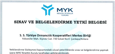 MYK Sınav ve Belgelendirme Yetki Belgesi