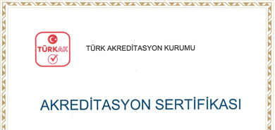 TÜRKAK Akreditasyon Sertifikası Yetki Belgesi